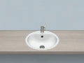 Laufen Classics lavabo encastré 470 x 470 mm - blanc - acier émaillé - avec trou de robinet - avec trop-plein