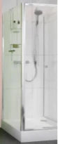 Procasa X0 Flex paroi latérale 865 - 790 x 1900 mm - argent brillant - verre de sécurité transparent