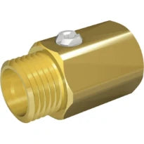 Broen Ballofix vanne à bille MF 1/2 x 1/2 - avec robinet d'arrêt et régulateur intégrés - chromé