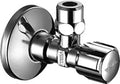 Schell Comfort robinet d'arrêt équerre 1/2 x 10 mm - chromé - avec joint ASAG - avec écrou long et rosace