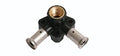 Henco PVDF à sertir culasse double 90° FF 16 x 1/2 F x 16 mm