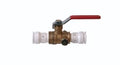 HENCO VANNE À SPHERE AVEC MANCHE, 2X PUSH FITTING 20MM