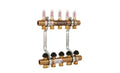 Henco UFH laiton collecteur prémonté avec débitmètre 4/4 - 2 x EK3/4