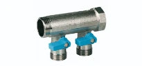 HENCO COLLECTEUR 3/4  AVEC VANNE À SPHERE ET3 EK CONNEXIONS ROUGE