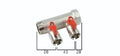 HENCO COLLECTEUR 1  AVEC VANNE À SPHERE ET4 EK CONNEXIONS ROUGE