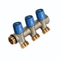 Henco VBS laiton collecteur avec vannes d'arrêt 3/4 - 2 x EK3/4 - bleu