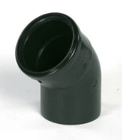Ubbink Rolux PP coude arrivée d'air 45° MF 80 x 80 mm - noir