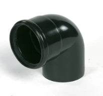 Ubbink Rolux PP coude arrivée d'air 90° MF 80 x 80 mm - noir
