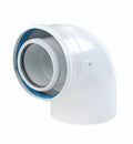 Ubbink Rolux concentrique PP/acier coude 87° 80/125 mm