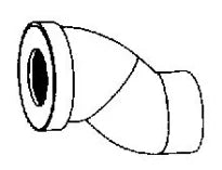 Nicoll PW coude de raccordement wc pivotant 90 mm - blanc