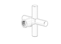 DORNBRACHT WSS Poignée 70 x 70 x 43 mm platine mat