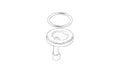 DORNBRACHT WSS Fixation pour inverseur Ø 52 x 1,5 mm
