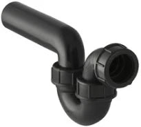 Geberit PE siphon 40 MM X 50 MM noir pe avec entrée et sortie horizontale
