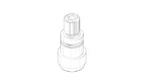 DORNBRACHT WSS Raccord 14 x 28 x 14 mm chromé