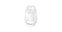 DORNBRACHT WSS Bouchon de fixation blanc Ø 14,5 x 18,5 mm