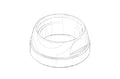 DORNBRACHT WSS Fixation pour inverseur Ø 40 x 18 mm chromé
