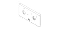 DORNBRACHT WSS Rosace 60 x 120 x 12,5 mm chromé