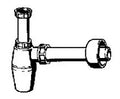 OMP siphon bouteille 5/4 x 32 mm - polypropylène - blanc