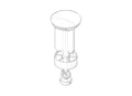 DORNBRACHT WSS Bouchon Ø 38 x 94 mm chromé