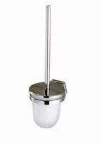 Geesa Standard set de brosse chromé brosse avec insert en verre satiné