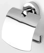 PORTE PAPIER WC GEESA LUNA chromé avec couvercle