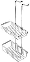 Geesa Basket panier de douche double modèle suspendu - chromé