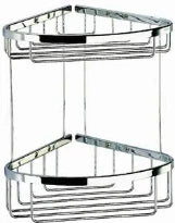 Geesa Basket panier de douche grand modèle en coin - chromé