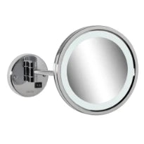 GEESA Mirror Cosmetic LED miroir à barbe, un bras orientable, 3x grossisant, ø 215 mm
