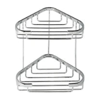 Geesa Basket panier en coin douche 175 - 175 o 270  chromé double modèle medium
