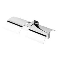 PORTE PAPIER DOUBLE GEESA WYNK chromé avec couvercle