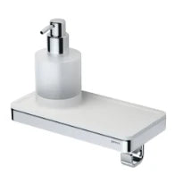 Geesa Frame distributeur de savon avec tablette et crochet blanc / chromé