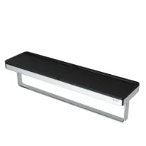 GEESA Frame Porte-serviette avec tablette Noir / Chromé