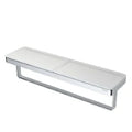Geesa Frame porte-serviette avec tablette blanc / chromé