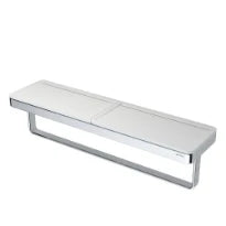 Geesa Frame porte-serviette avec tablette blanc / chromé