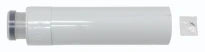 Bulex RGA concentrique PP/acier allonge (longueur 500mm) 80/125 mm
