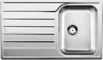 EVIER A ENCASTRER BLANCO LIVIT 45 S SALTO 860 - 500 o inox 1 cuve réversible egouttoir-satine incl.acces. + vid.autom.