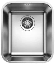 EVIER SOUS-ENCASTRABLE BLANCO SUPRA 340-U inox 1 cuve satine-vidage manuel 3 1/2"