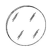 Mirover Duplex miroir rond 6 mm - 600 mm - 10 ans garantie