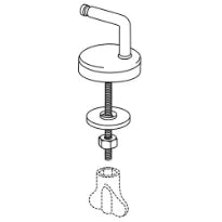 Pressalit WSS Uni set charnières inox pour siège 3000 - prix par set