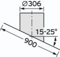 VAILLANT dakpan (15-25°) diam 200mm RVS