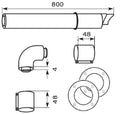 VAILLANT telescopische geveldoorvoer diam 60/100mm alu