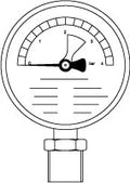 HYDROMETRE PNEUMATEX H4 1/2 0-4 bar