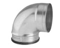 Sanutal Spiralit coude court 90° MF 200 x 200 mm - avec joint - segmenté