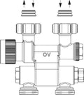 Oventrop Multiblock TF radiator kraan, draaibaar 3/4"M