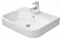 Duravit Happy D.2 lavabo à poser 600 x 460 mm - blanc - avec trou de robinet - avec trop-plein - poli