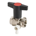 SBK Komfort kogelkraan DN25, 1"F, PN16, met aftap messing