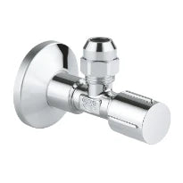 ROBINET D'ARRET EQUERRE GROHE ANGLE VALVES chromé "1/2"" x 3/8"""