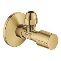 GROHE Hoekstop kraan 1/2" x 3/8" met metalen hendel en metalen rozas; Brushed Cool Sunrise