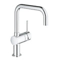 Grohe Minta mitigeur cuisine - chromé - bec anguleux d'écoulement