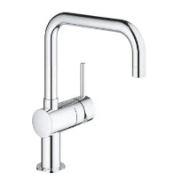 Grohe Minta mitigeur cuisine - chromé - bec anguleux d'écoulement